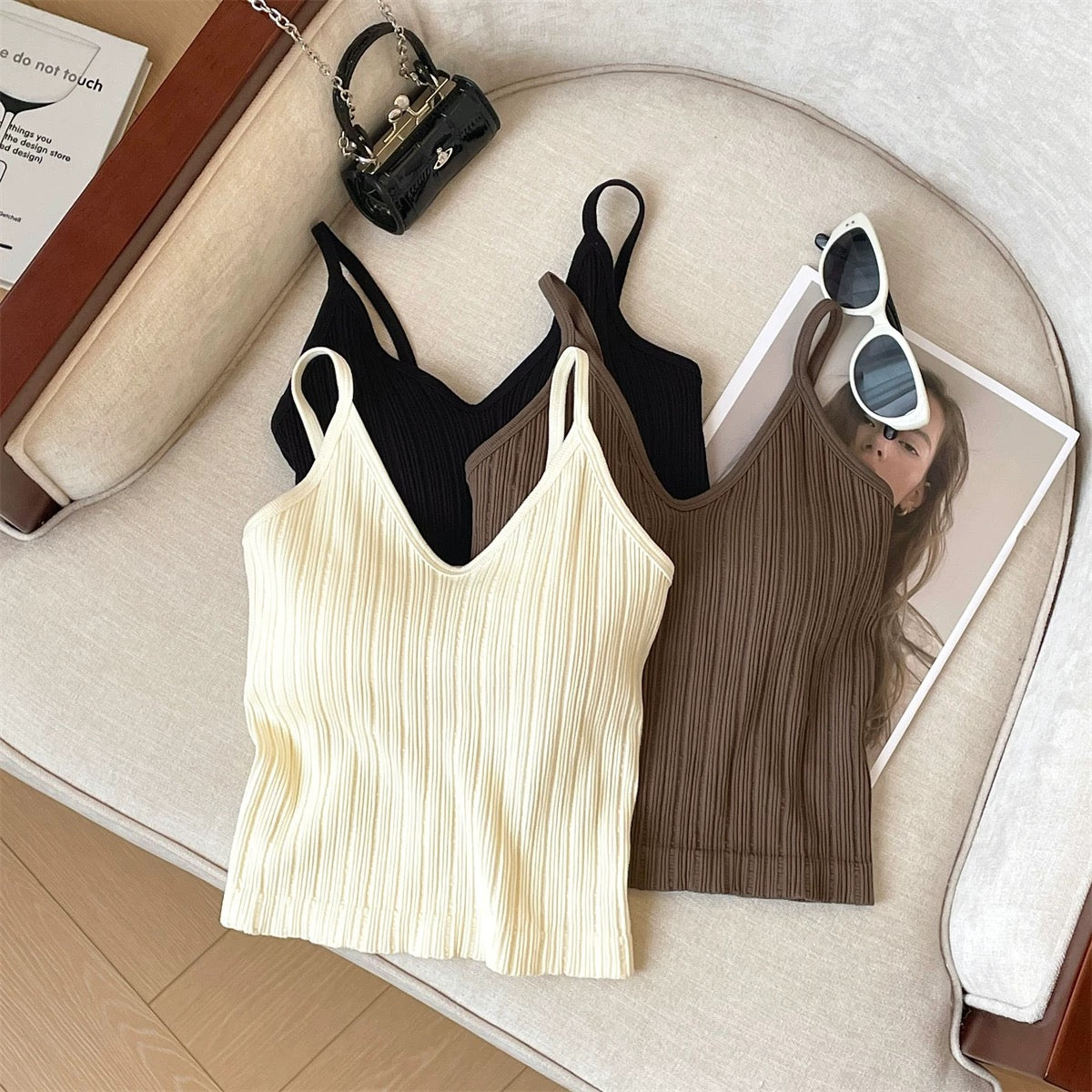 Maui Ribbed Built-in Bra Top